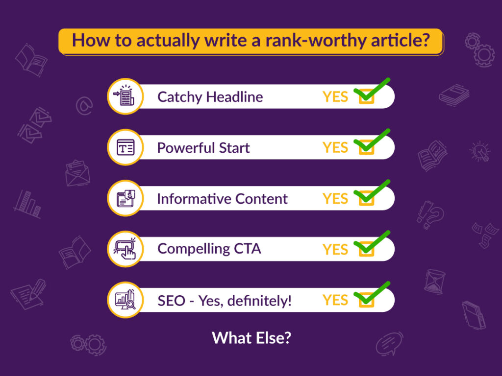 Article Writing How to actually write a rank-worthy article