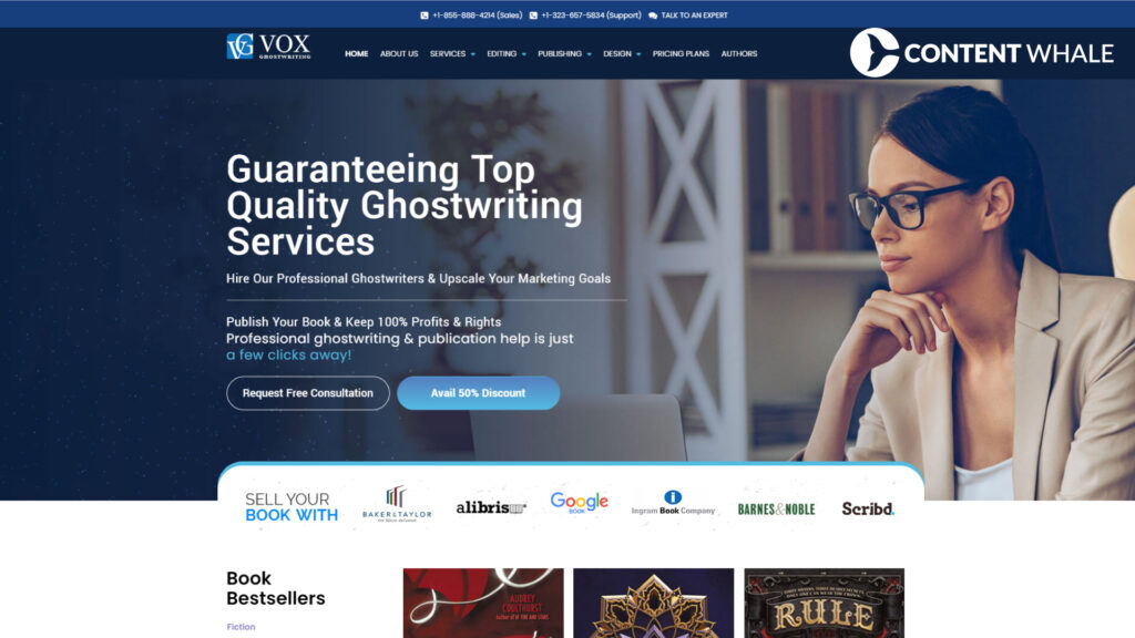 Vox Ghostwriters are an agency that offers top quality ghostwriting services