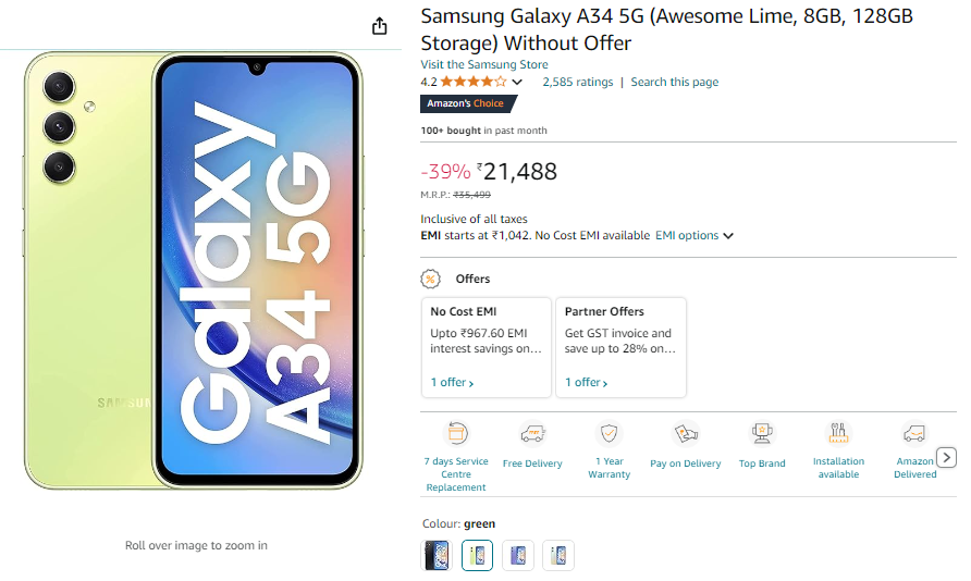 Samsung Galaxy A34 5G, budget smartphones, smartphone deals