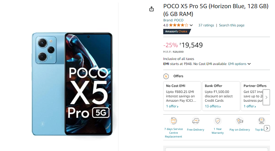 Poco X5 Pro 5G, Amazon Great Indian Festival 2024